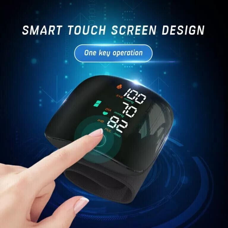 Tensiómetro Digital de Muñeca con Pantalla LCD y Memoria