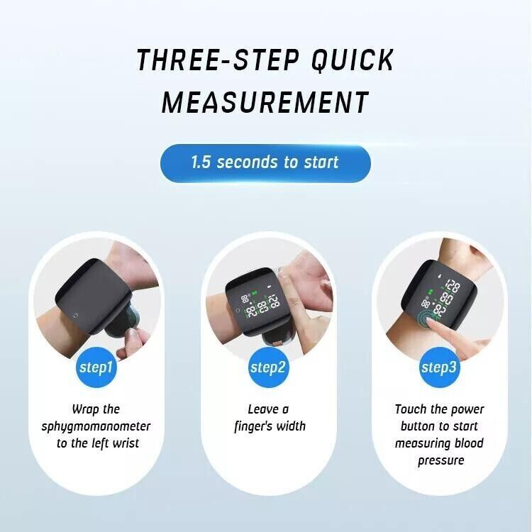 Tensiómetro Digital de Muñeca con Pantalla LCD y Memoria