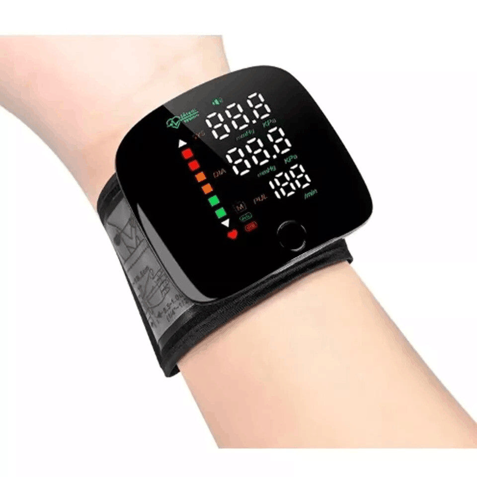 Tensiómetro Digital de Muñeca con Pantalla LCD y Memoria