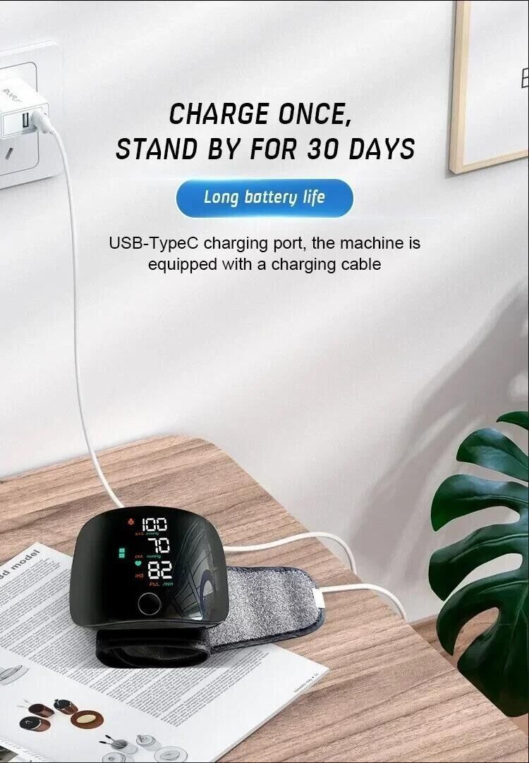 Tensiómetro Digital de Muñeca con Pantalla LCD y Memoria